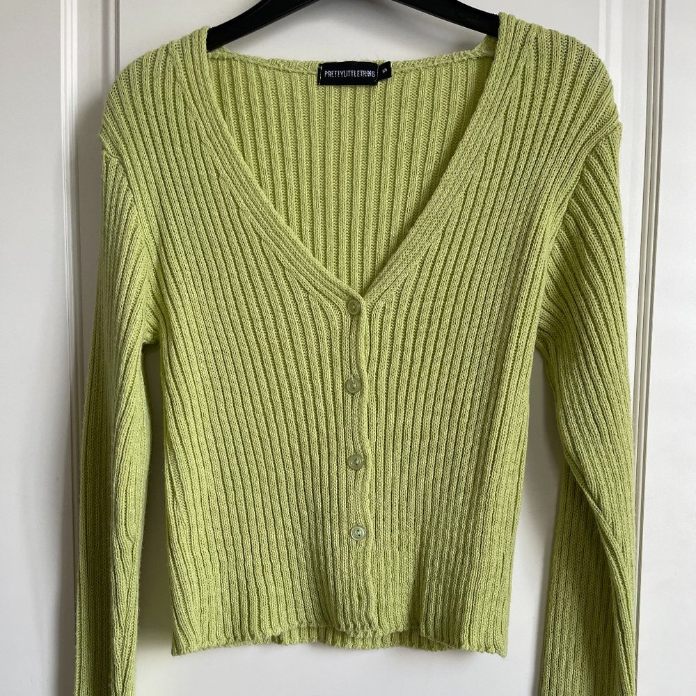 Pretty Little Thing Green Cardigan
